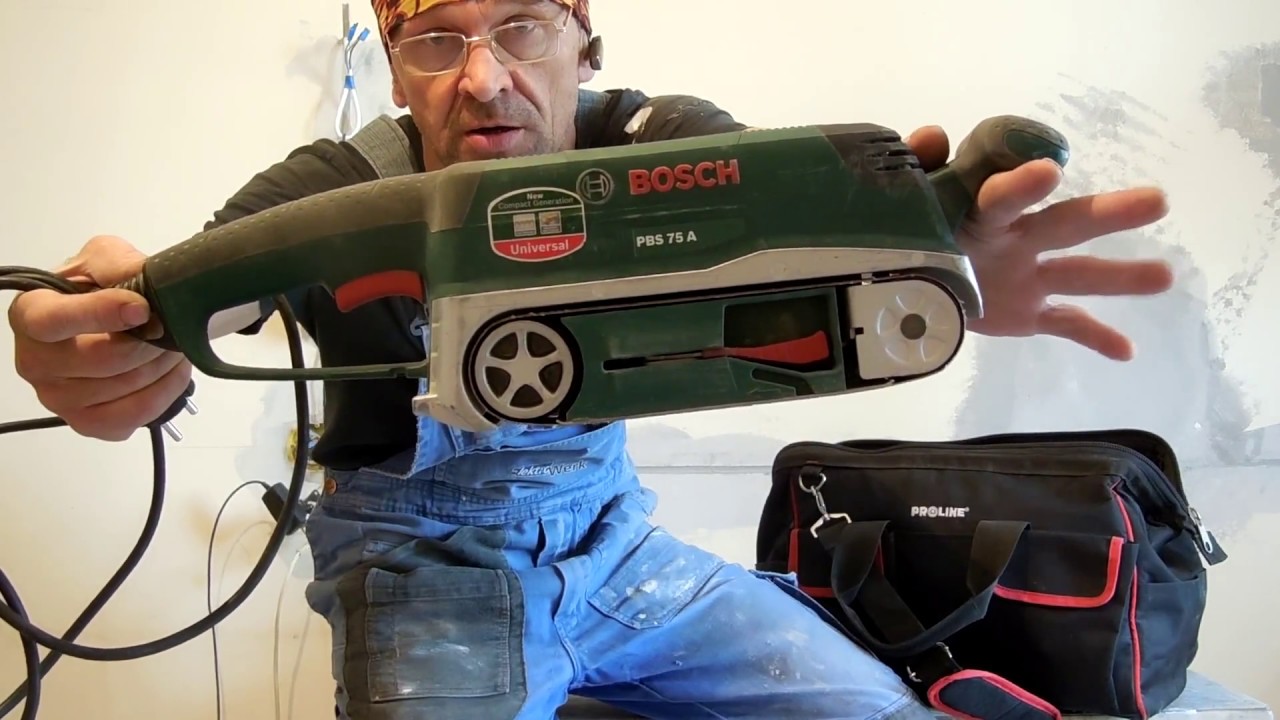 Шлифмашина ленточная Bosch PBS 75 A (0.603.2A1.020)  710Вт 350м/мин 75х533мм микрофильтр, в кор.