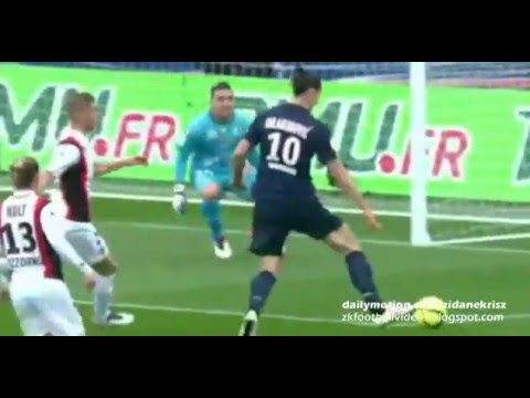 1-0 Zlatan Ibrahimovic Goal   PSG v  Lille 02 04 2016