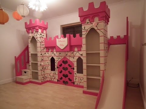Wonderful Castle Bed with Slide for Kids Bedroom