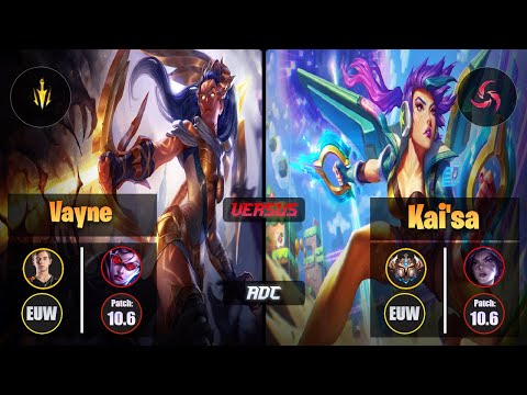 Caps VAYNE (ADC) [Lethal Tempo] VS KAI'SA - Challenger EUW Patch 10.6