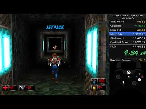 [WR] Duke Nukem: Time to Kill Surprise% Speedrun (43:54 RTA / 37:39 IGT)