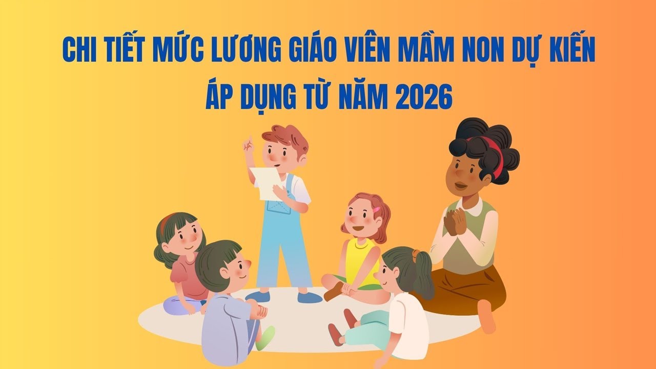 Chi tiết mức lương giáo viên mầm non dự kiến áp dụng từ năm 2026