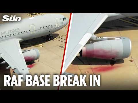 RAF planes SABOTAGED by protesters in 'grotesque' security breach at UK military base