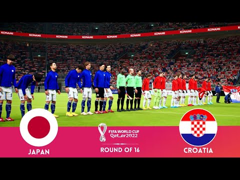 JAPAN vs CROATIA • FIFA World Cup Qatar 2022 • Round of 16 • Full Match Gameplay • eFootball 2023 PC