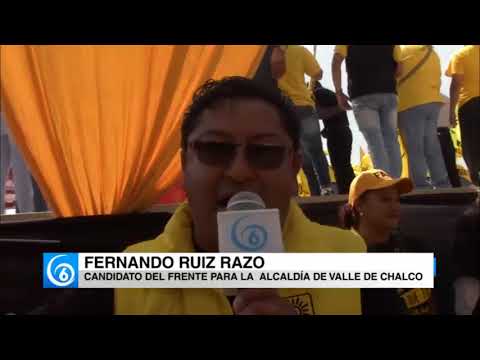 Caminata del candidato Fernando Ruiz Razo, por calles de Valle de Chalco