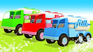 NEW EPISODE! The milk truck is broken. Monster truck for children. Helper cars cartoons for kids.