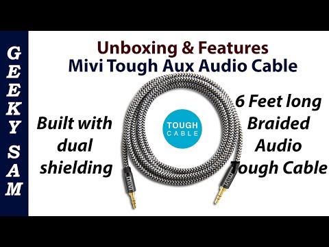 Mivi Tough Aux Audio Cable Gold plated connectors | Unboxing