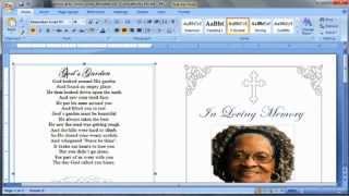 Make a funeral program