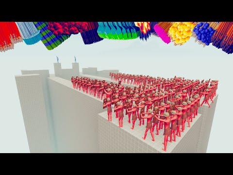 All Shields Units vs All Ranged Units Tabs - Totally Accurate Battle  Simulator