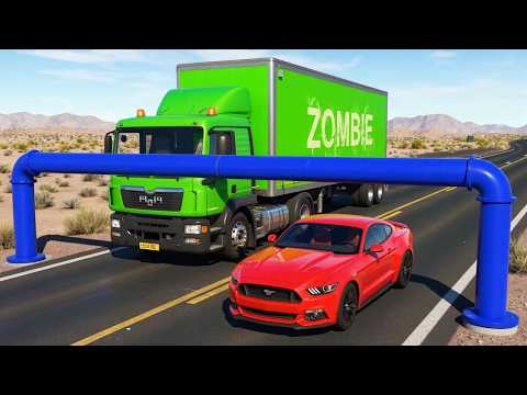Cars vs Pipeline Trap Challenge #4 in BeamNG Drive!