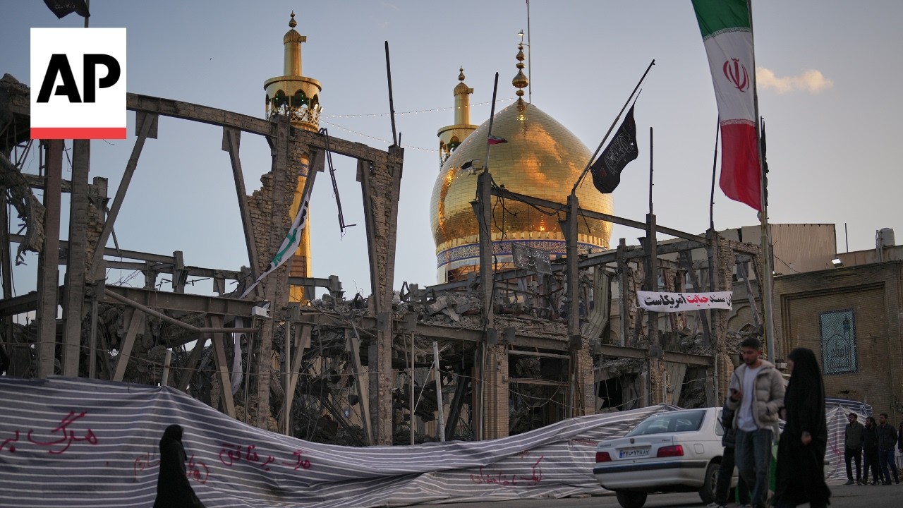 Video | Widespread destruction at Shiite religious complex in Zanjan, Iran