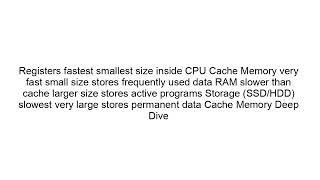 CPU & Memory Explained | Deep Dive into How Computers Work