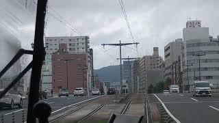 【後面展望】広島電鉄　駅前大橋ルート開業直後の6系統　江波→広島駅　2025年