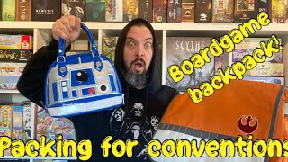 Boardgame backpack! Packing games for conventions