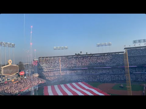 World Series Game 3 National Anthem ￼Fly Over! Dodgers vs Blue Jays ￼