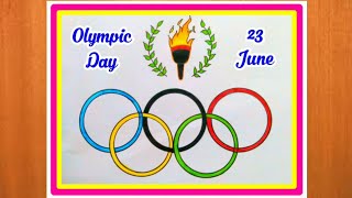 International Olympic Day poster drawing / Olympic Day Drawing / Olympic Day poster drawing /Drawing