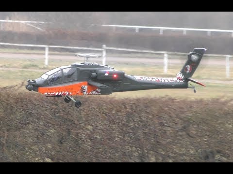 Rotor Live 2018 - Giant Apache AH 64 D RC Turbine Helicopter - Amazing Flight from Bernd Pöting