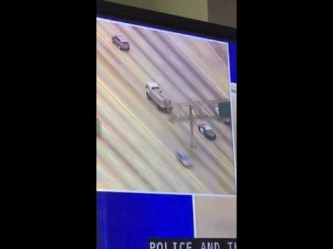 Stolen vehicle pursuit, southern California. Police chase