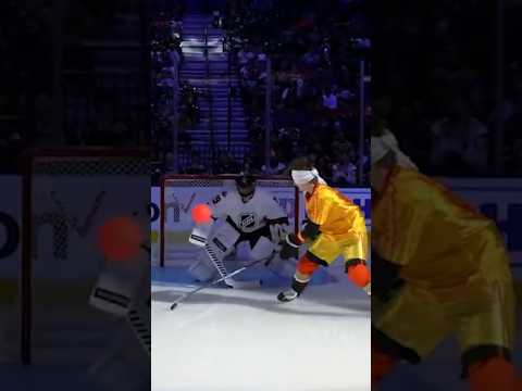 That Time Trevor Zegras Blew Our Minds With A Blindfolded Dodgeball Goal 🤯