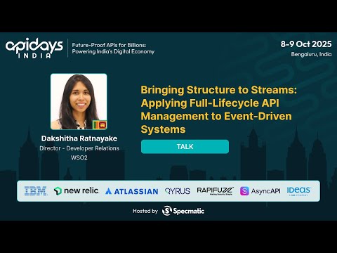 Structure to Streams: Applying Full-Lifecycle API Management to ED Systems - Dakshitha #apidaysindia