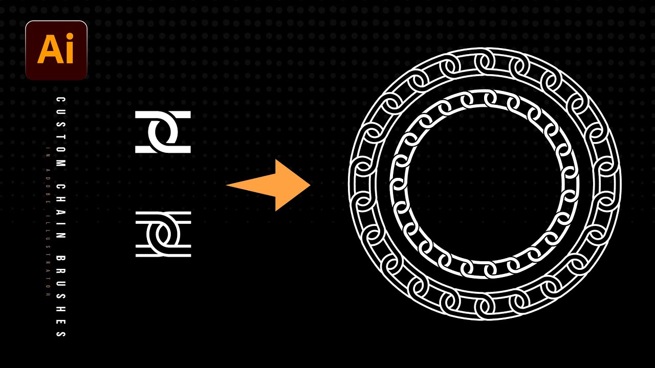 Custom Chain Brushes in Adobe Illustrator | CHAIN BRUSH PATTERN | Adobe Illustrator