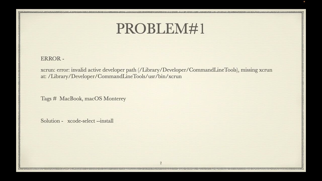 xcrun: error: invalid active developer path (/Library/Developer/CommandLineTools), missing xcrun-Mac