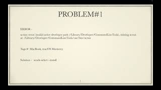 xcrun: error: invalid active developer path (/Library/Developer/Comman