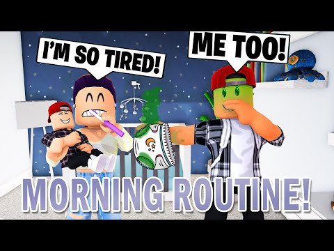 FAMILY MORNING ROUTINE with OUR BABY! - Roblox Roleplay - Bloxburg