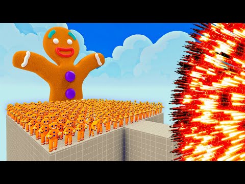 100x GINGERBREAD + 1x GIANT vs 1x EVERY GOD   Totally Accurate Battle Simulator TABS