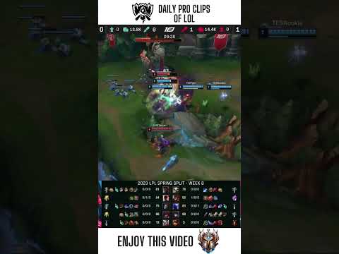 "TES Strikes Back with Epic Top Turret Dive on LNG Zika in LPL Match - Insane Play!" #shorts