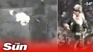 Russian soldier instantly REGRETS giving Ukraine drone the finger as base is destroyed