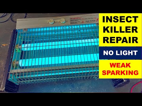 {920} Insect killer not turning on, very weak sparking