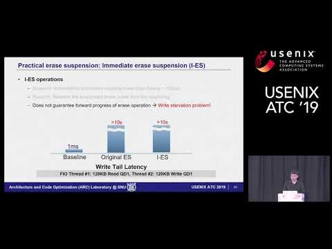 USENIX ATC '19 - Practical Erase Suspension for Modern Low-latency SSDs