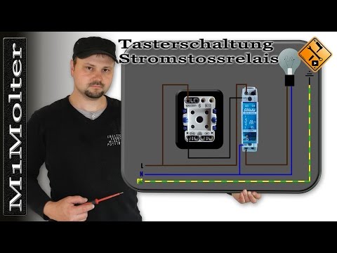 Tasterschaltung Stromstossrelais anschließen Anleitung von M1Molter