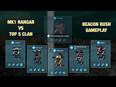 War Robots: Epic Ravana, Leech, Blitz, Ao Jun vs Android Top S Clan Beacon Rush MK1 Gameplay