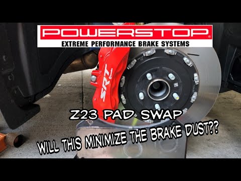 Powerstop Z23 brake pad swap on a 22 widebody 392 with 6 piston brembos