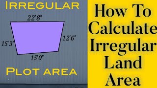 How to calculate Irregular land area// Irregular plot area in Square feet