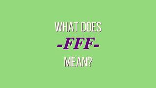 Startup Dictionary: What does FFF mean /// SCALE