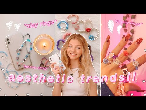 making pinterest/tiktok DIY TRENDS!! *clay rings, beaded phone strap, flower rings, +more!*