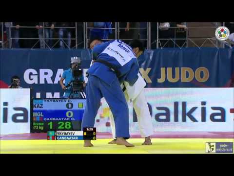 Judo 2013 Grand Prix Almaty: Ykybayev (KAZ) - Ganbaatar (MGL) [-73kg] bronze