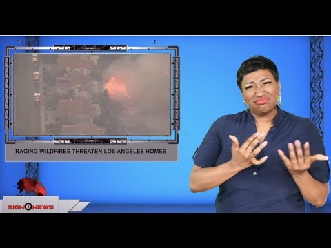 Raging wildfires threaten Los Angeles homes (ASL - 10.12.19)