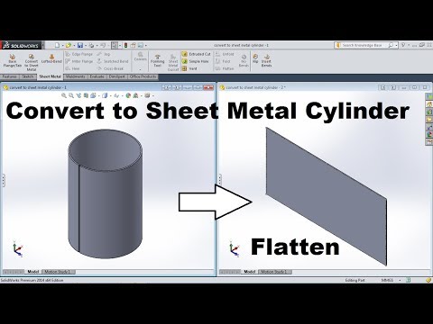 SolidWorks Convert to Sheet Metal Cylinder