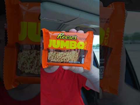 Trying the new Jumbo Reese's Peanut Butter Cups to Compare to the OG! #reeses #foodreview #candy