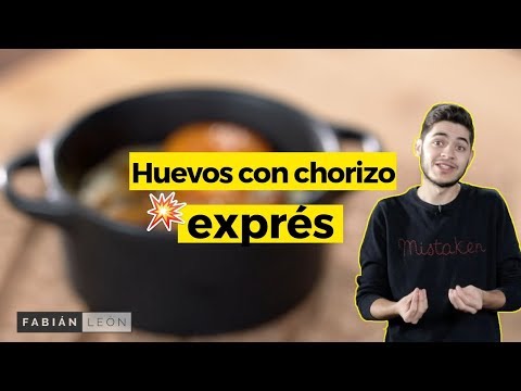 Huevos al plato con Chorizo // Receta fácil y rápida