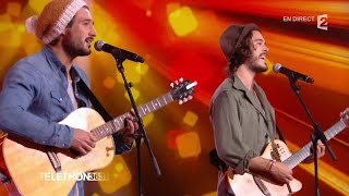 Les Fréro Delavega chantent &quot;Le chant des sirènes&quot; et &quot;Ton visage&quot; au Téléthon 2015 - 05/12/2015