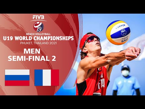 RUS vs. FRA - Men's Semi-Final | U19 Beach Volleyball World Champs 2021