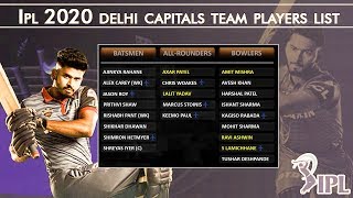 Vivo IPL 2020 Delhi capitals Full & Final Squad | Delhi capitals Final Players list 2020 | DC Team