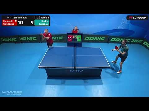16:45 Hennadii Yurchenko 3-2 Ruslan Lazebnyi 11.05.2023 TT Euro.Cup Ukraine Star. TABLE 3