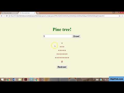 Javascript Tutorials 4 Draw A Pine Tree With Javascript Part 2
