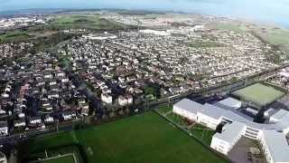 Portlethen, Aberdeenshire, Panoramic Aerial Footage.
